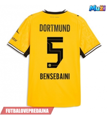 Lacne Muži Futbalové dres Borussia Dortmund Ramy Bensebaini #5 2026-27 Krátky Rukáv - Domáci